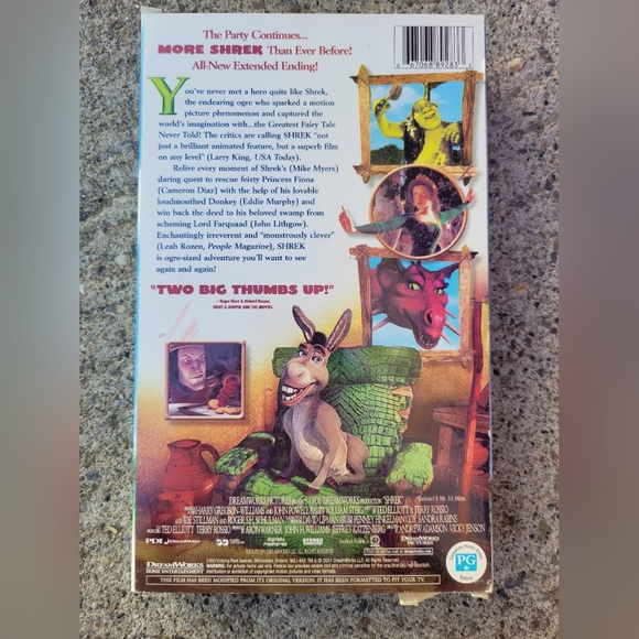 "Shrek" VHS Tape - Picture 2 of 2